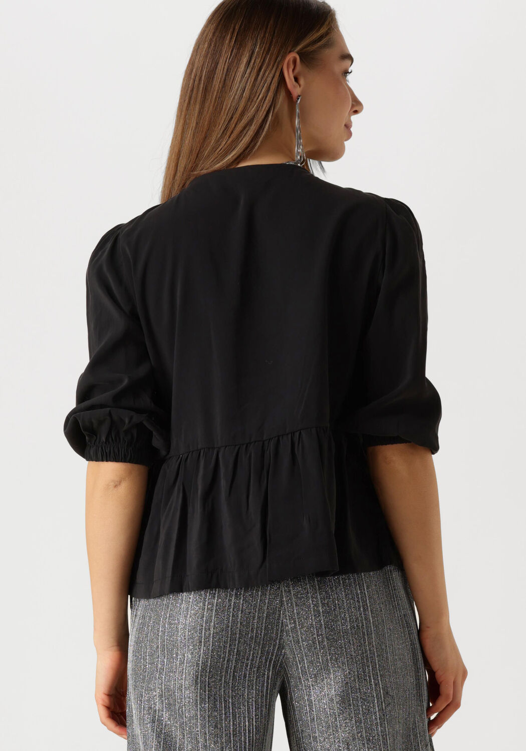 OBJECT Dames Blouses Objanni 3 4 Lo Top 136 Zwart