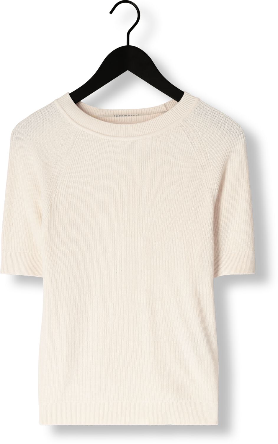SELECTED FEMME Dames Tops & T-shirts Slfelinna New Ss Knit Top Beige