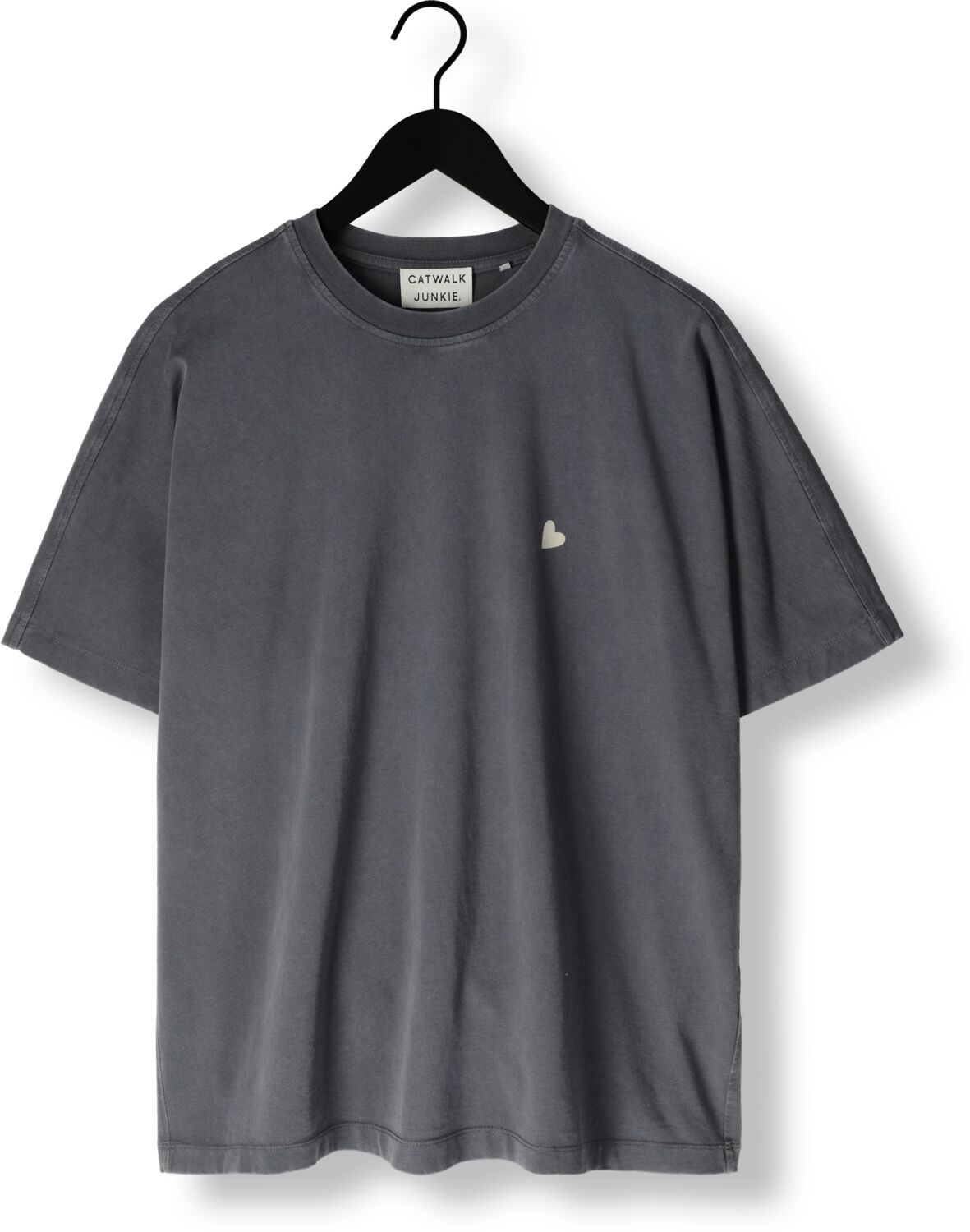 CATWALK JUNKIE Dames Tops & T-shirts Oversized Graphic Tshirt Donkergrijs
