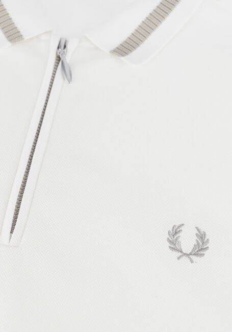 Gebroken wit FRED PERRY Polo ZIP NECK POLO SHIRT - large