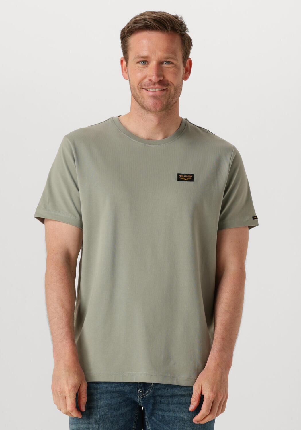 PME LEGEND Heren Polo's & T-shirts Short Sleeve R-neck Guyver Tee Groen