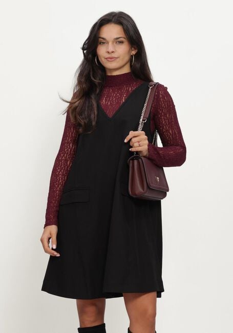 Zwarte Y.A.S. Mini jurk YASDAKOTA SL WIDE SPENCER DRESS - large