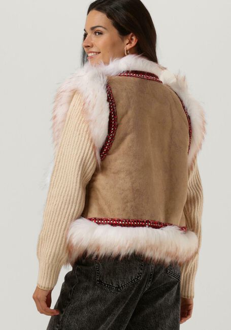 Beige SCOTCH & SODA Gilet FAUX SHEARLING GILET - large