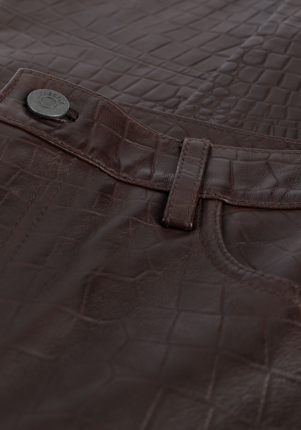 Bruine GESTUZ Wijde broek SALLY GZ HW PANTS - large