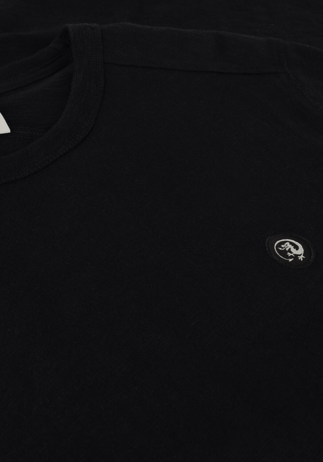 Zwarte CAST IRON T-shirt SHORT SLEEVE R-NECK ORGANIC COTTON SLUB ESSENTIAL - large