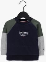 Donkerblauwe TOMMY HILFIGER Sweater BABY LOGO COLORBLOCK CREWNECK SWEATER
