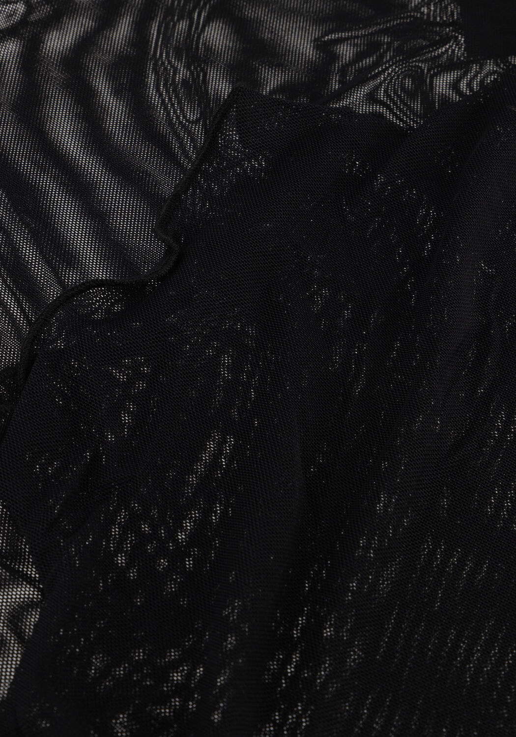 Zwarte OBJECT Top OBJNELA LS O-NECK MESH TOP REP - large