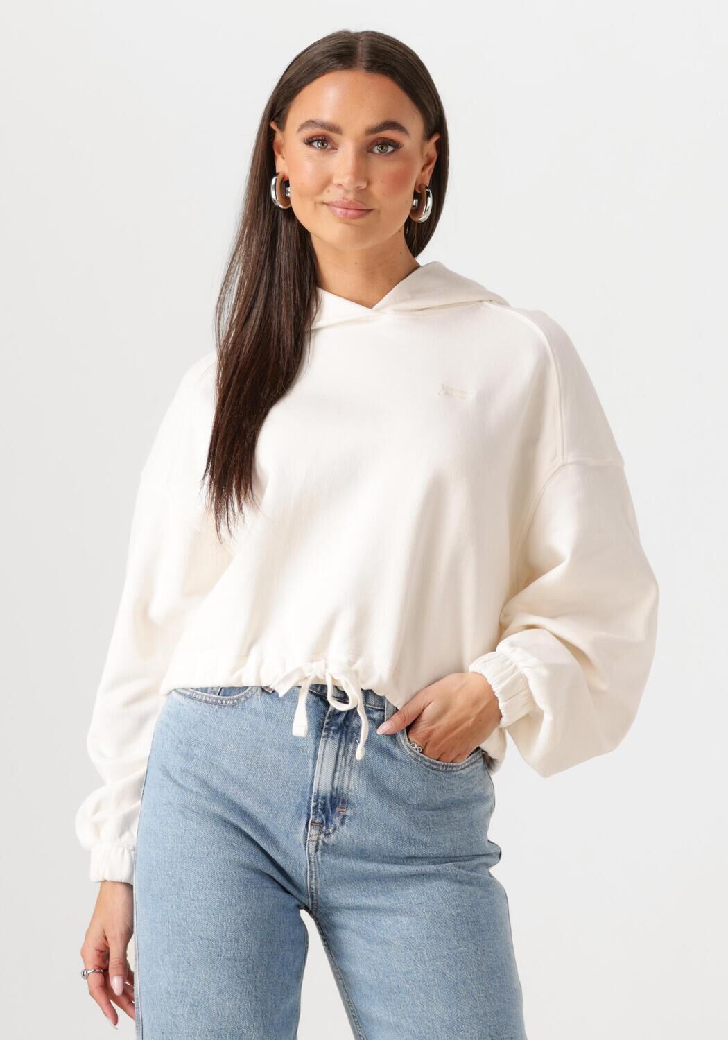 TOMMY JEANS Dames Truien & Vesten Tjw Crp Gmd Script Hoodie Ecru