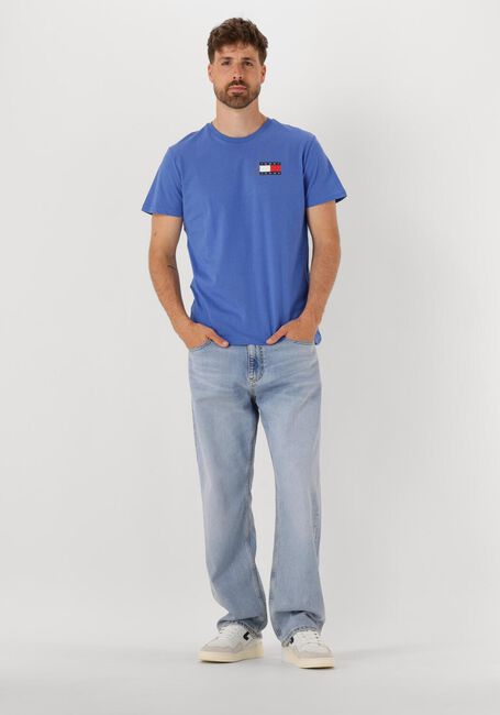 Blauwe TOMMY JEANS T-shirt TJM SLIM ESSENTIAL FLAG TEE EXT - large