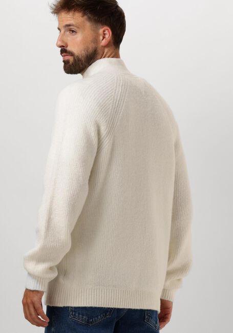 Witte TOMMY JEANS Trui TJM REG 1/4 ZIP RAGLAN BADGE - large