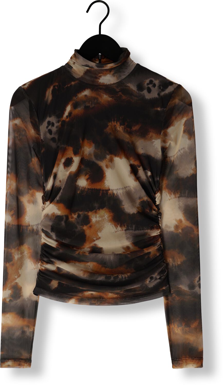 GESTUZ Dames Tops & T-shirts Behkagz Mesh Top Bruin