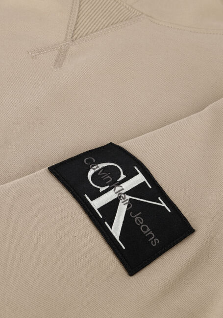 Beige CALVIN KLEIN Sweater BADGE HOODIE Beige CALVIN KLEIN Sweater BADGE HOODIE - large