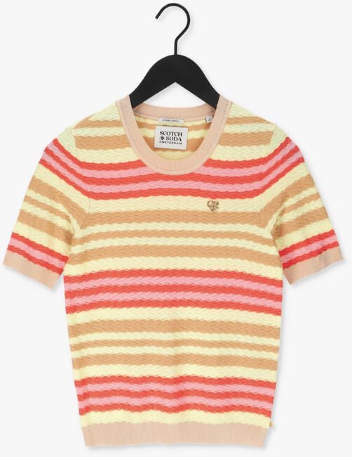 Multi SCOTCH & SODA Top SPECIAL KNITTED SHORT SLEEVE TOP - large