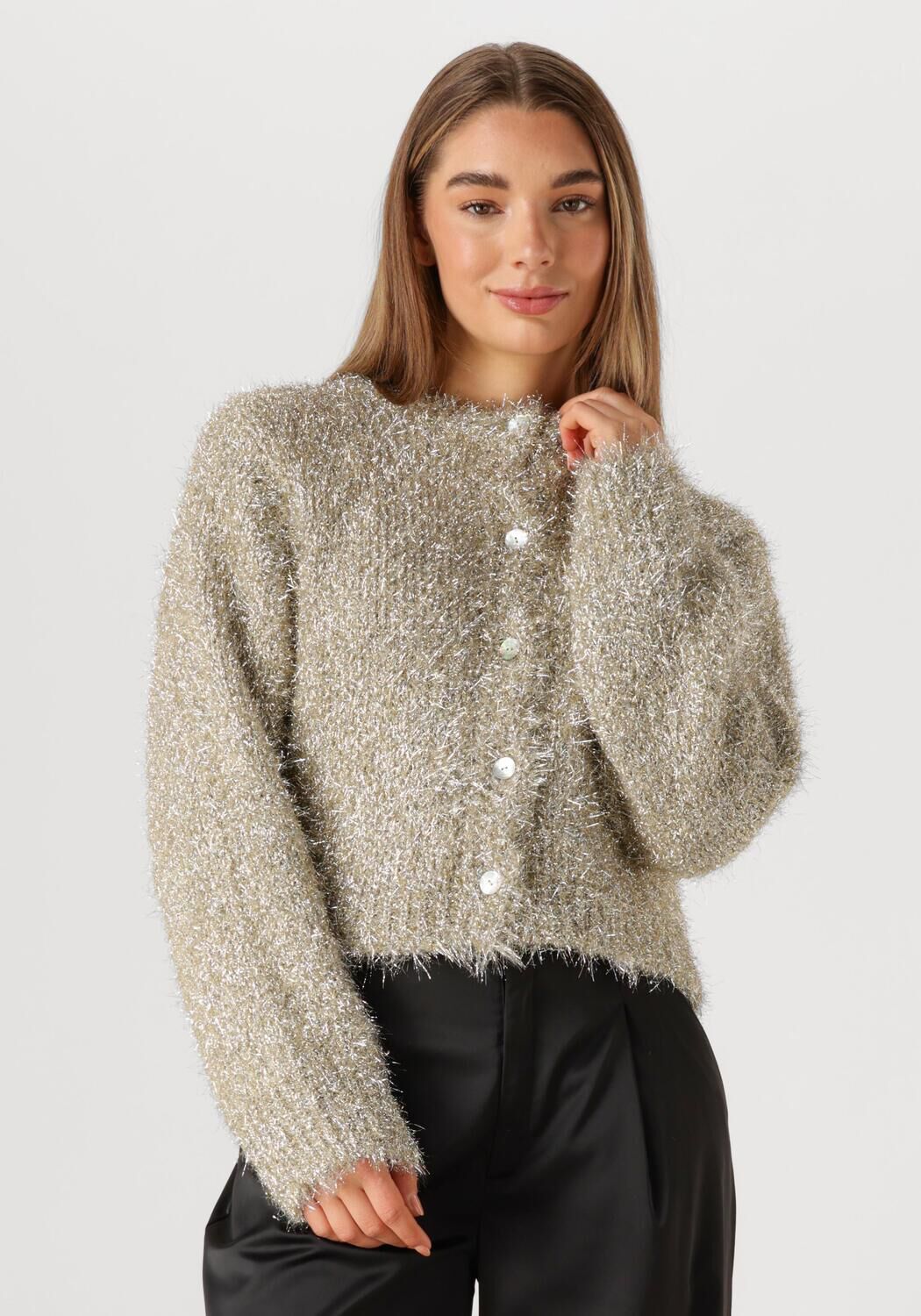 Knit-ted Gouden Cardigan Lynn voor vrouwen Yellow Dames