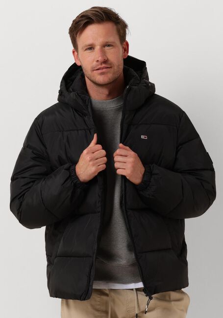 Zwarte TOMMY JEANS Gewatteerde jas TJM ESSENTIAL PUFFER - large
