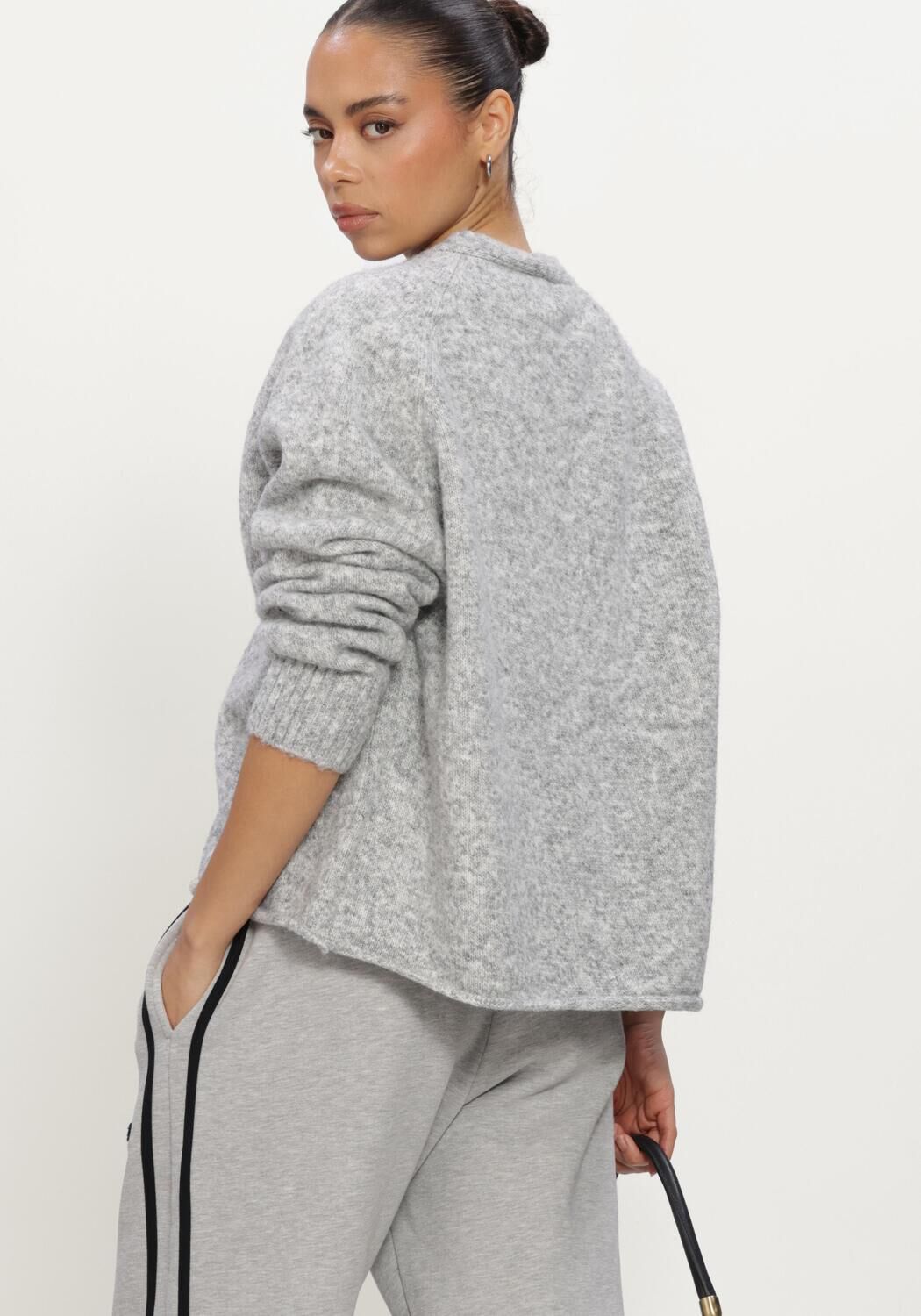 Grijze PENN & INK Trui CARDIGAN - large