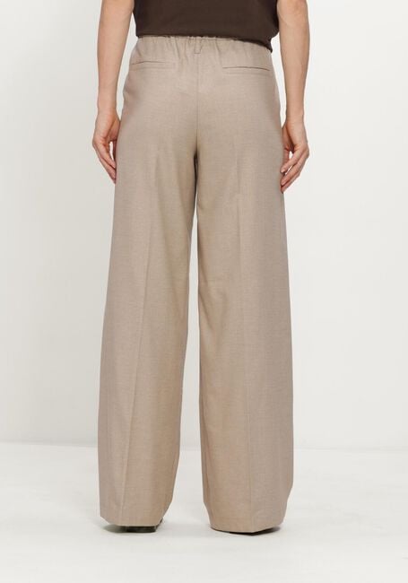 Beige SUMMUM Wijde broek TROUSERS WIDE LEG TWILL - large