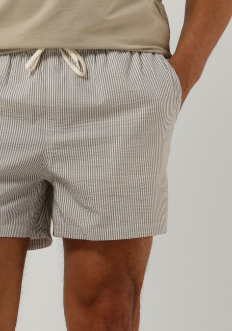 Gebroken wit SELECTED HOMME Korte broek SLHCOOPER SEERSUCKER SWIMSHORTS W VETIVER STRIPES - large