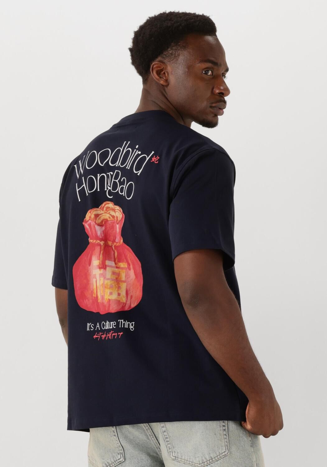 WOODBIRD Heren Polo's & T-shirts Wbbaine Hongbao Tee Donkerblauw