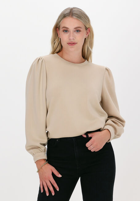 Beige MSCH COPENHAGEN Trui IMA PUFF SWEATSHIRT - large