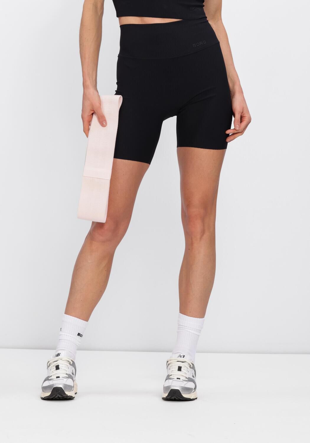 Zwarte BJORN BORG Broeken STUDIO RIBBED SHORTS - large