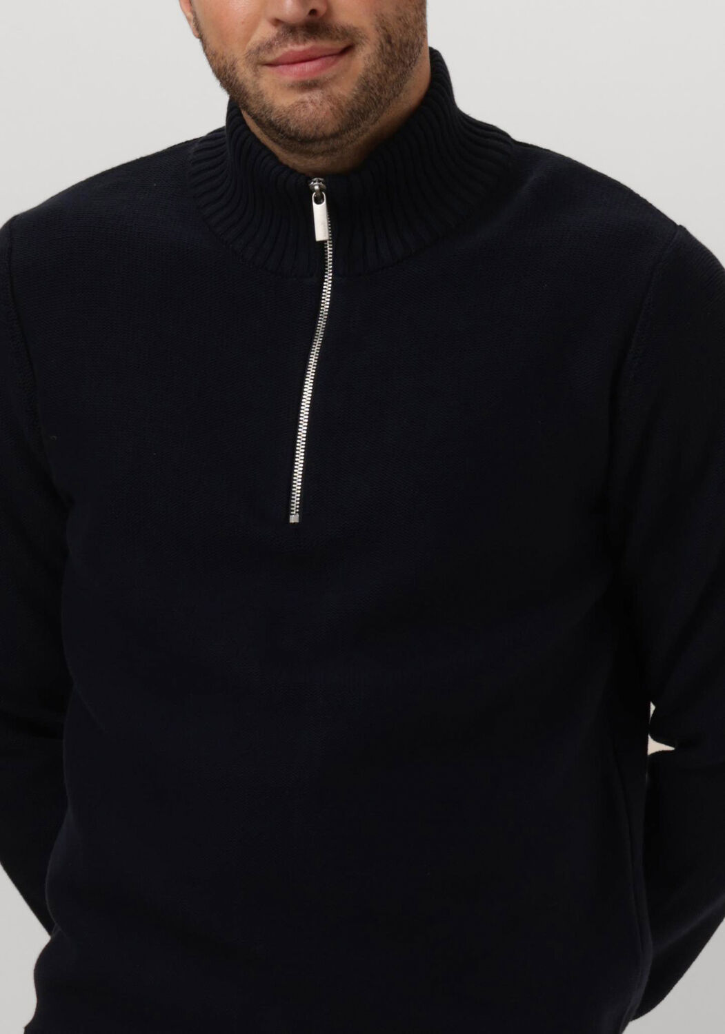 SELECTED HOMME Heren Truien & Vesten Slhaxel Ls Knit Half Zip Donkerblauw