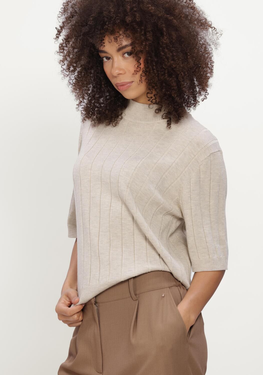 Zand BRUUNS BAZAAR Truien/vesten ANEMONEBBGLADY KNIT - large
