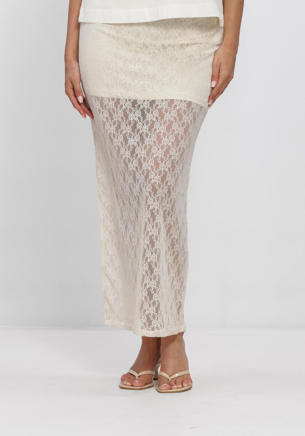 Rode Y.A.S. Maxirok YASKARINAHW LONG LACE SKIRT KA - large