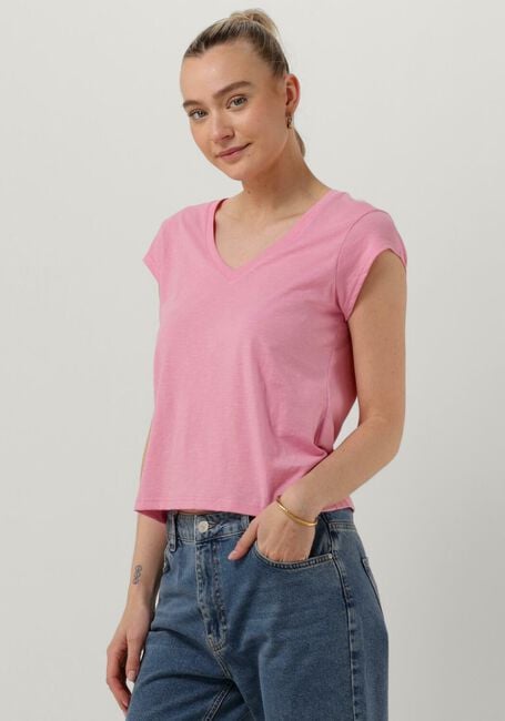 Roze CC HEART T-shirt BASIC V-NECK T-SHIRT - large