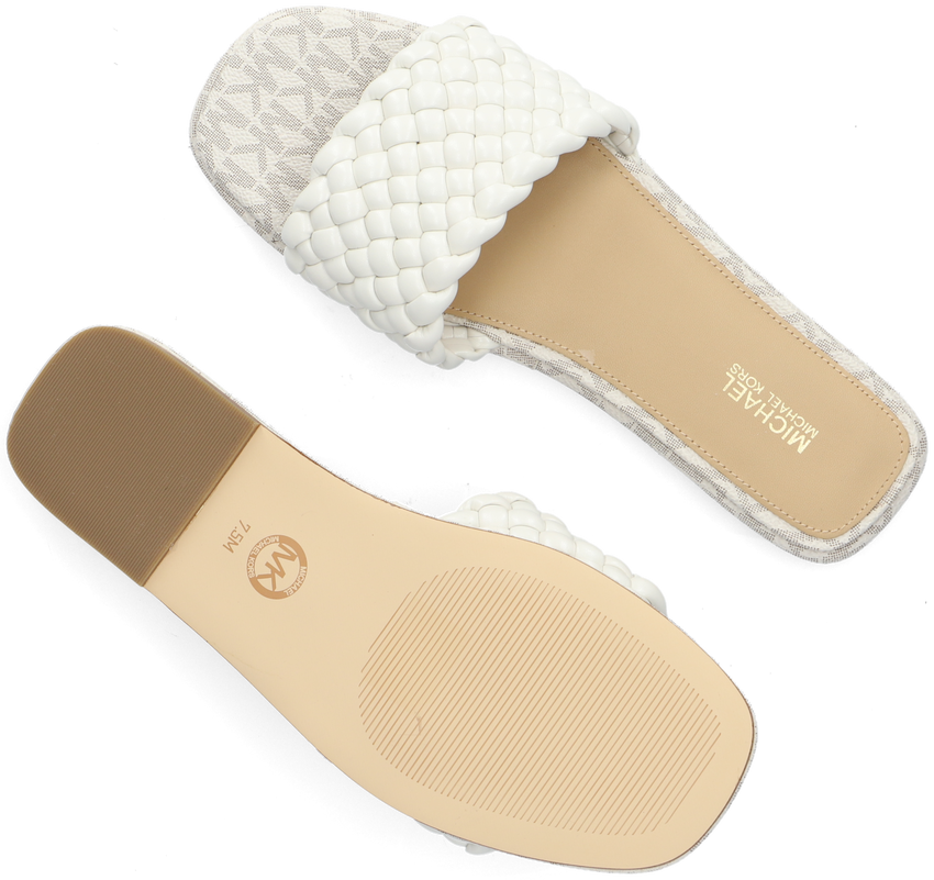 Witte MICHAEL KORS Slippers AMELIA FLAT SANDAL Omoda