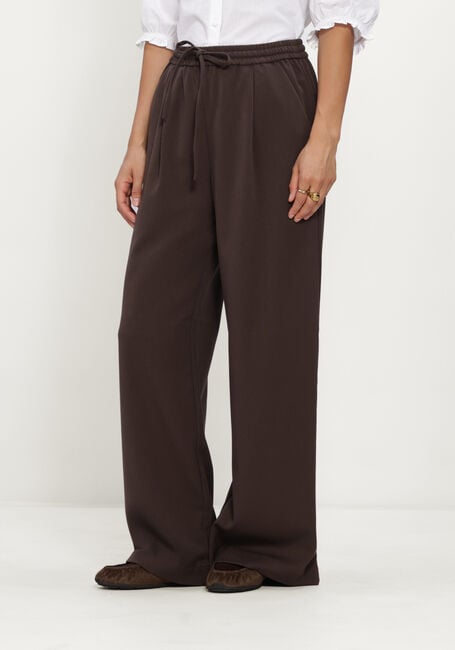 Bruine MSCH COPENHAGEN Wijde broek MSCHJALEN HENRIKA PANTS - large