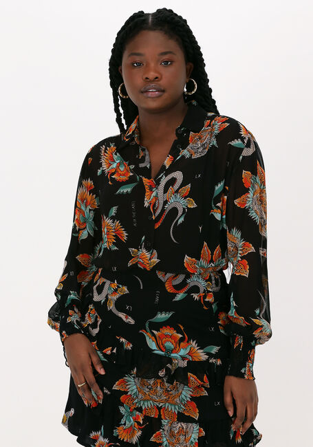Zwarte ALIX THE LABEL Blouses LADIES WOVEN FANCY CHIFFON BLOUSE - large