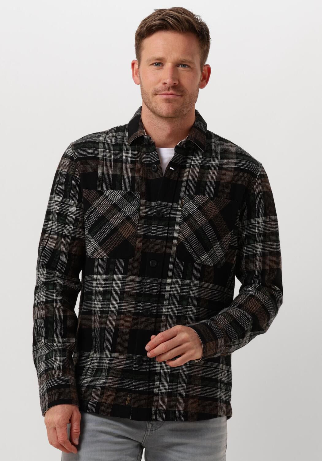 PME LEGEND Heren Overhemden Long Sleeve Shirt Ctn Big Check Wit