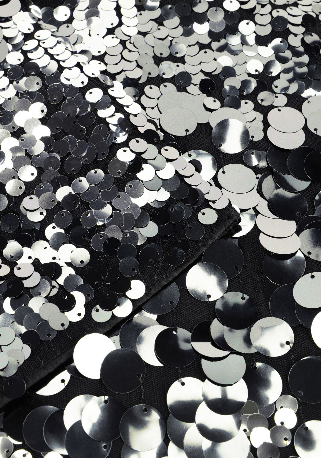 Zilveren SELECTED WOMEN Top SLFTANA 3/4 SEQUINS TOP - large