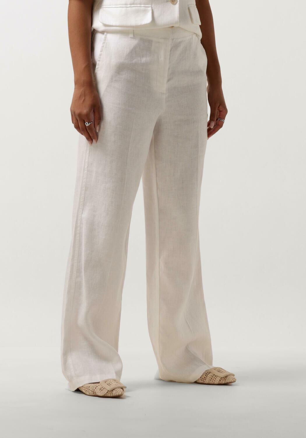 Moss copenhagen Wijde Witte Broek voor Vrouwen White Dames