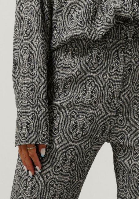 Urban Classics LADIES FLARED PIN STRIPE PANTS - Broek - black/white
