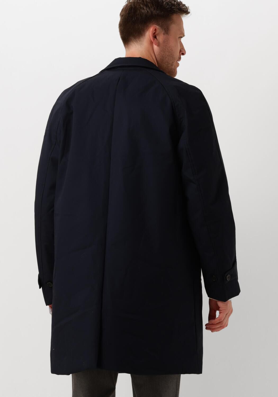 SELECTED HOMME Heren Jassen Slhjones Cotton Mac Coat Donkerblauw