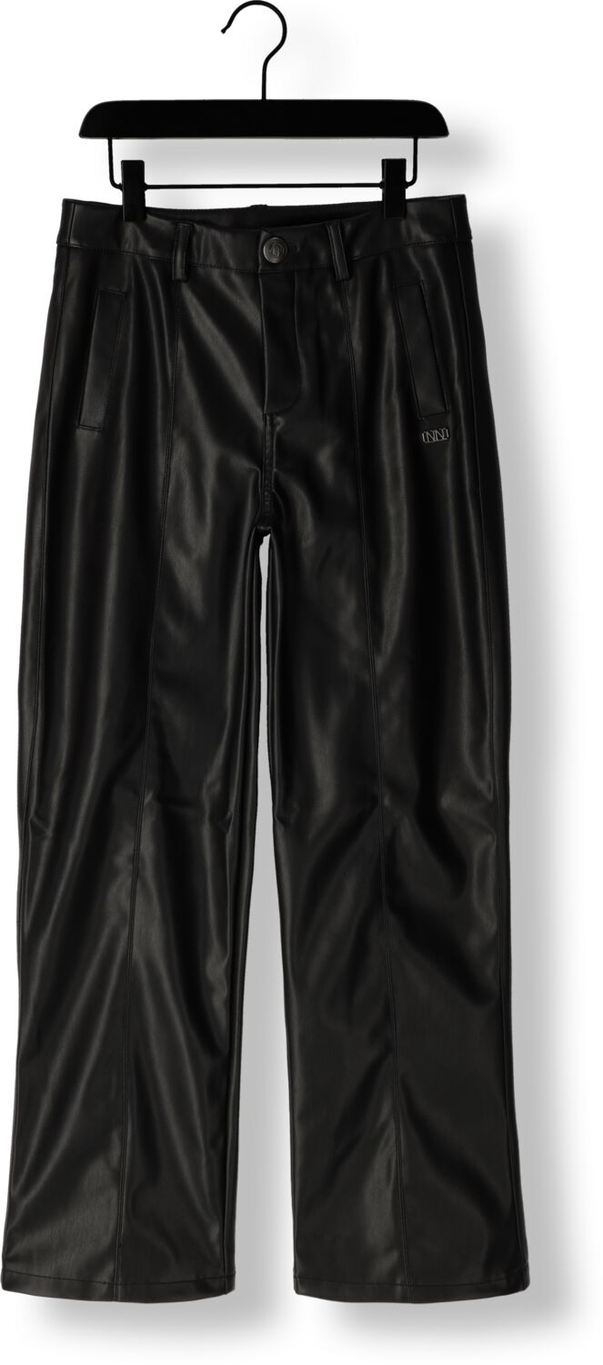 NIK&NIK imitatieleren broek Lana zwart Meisjes Imitatieleer Effen 152