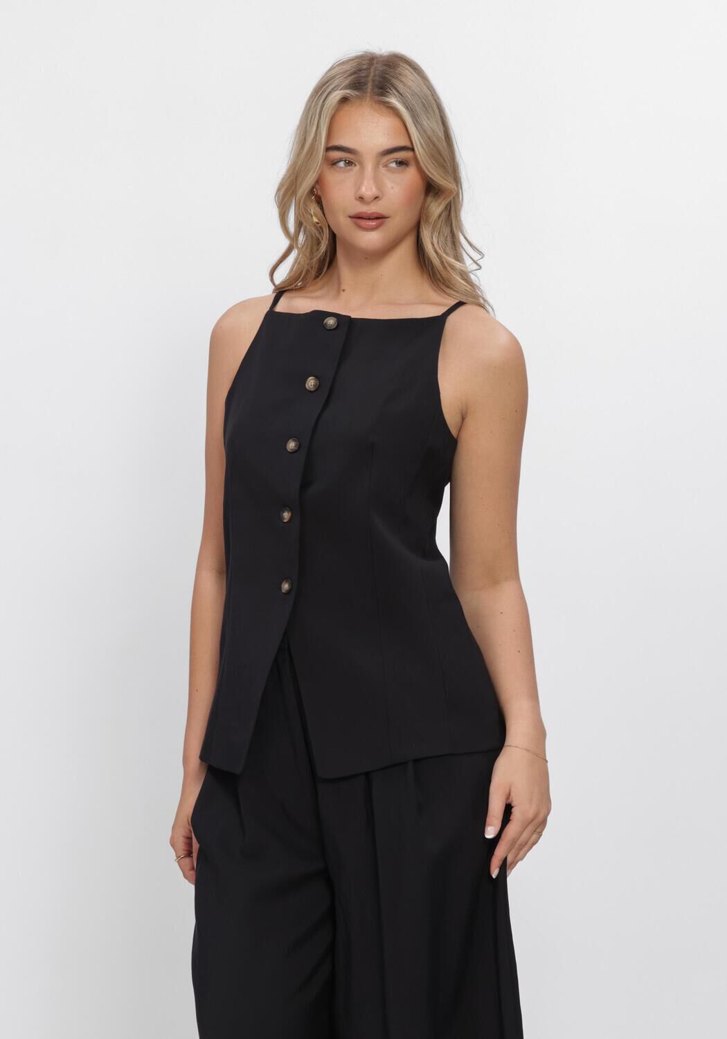 Zwarte WITHBLACK Tops & T-shirts WBLMARITSA WAISTCOAT - large