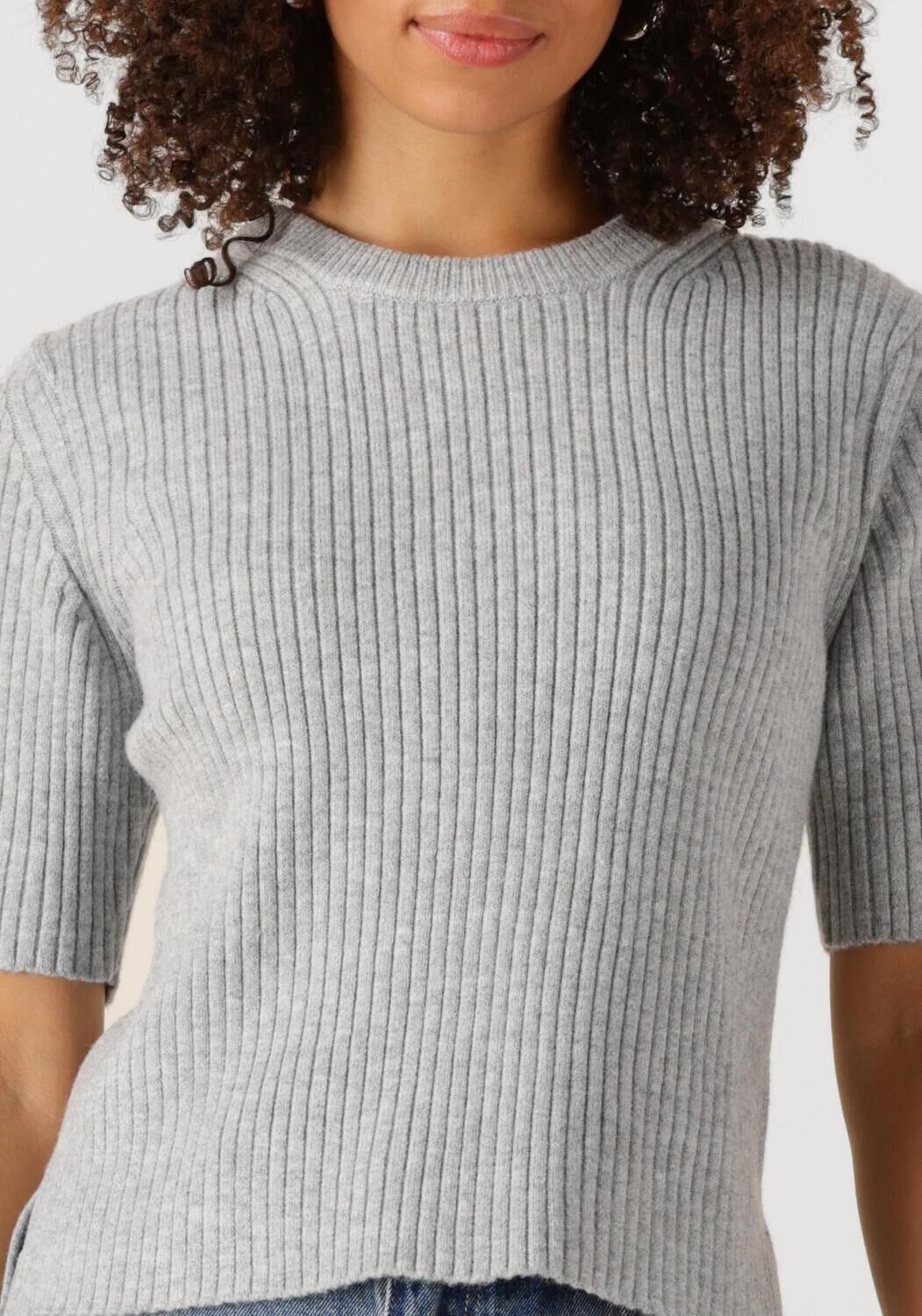 OBJECT Dames Truien & Vesten Objelva 2 4 Re O-neck Knit Grijs