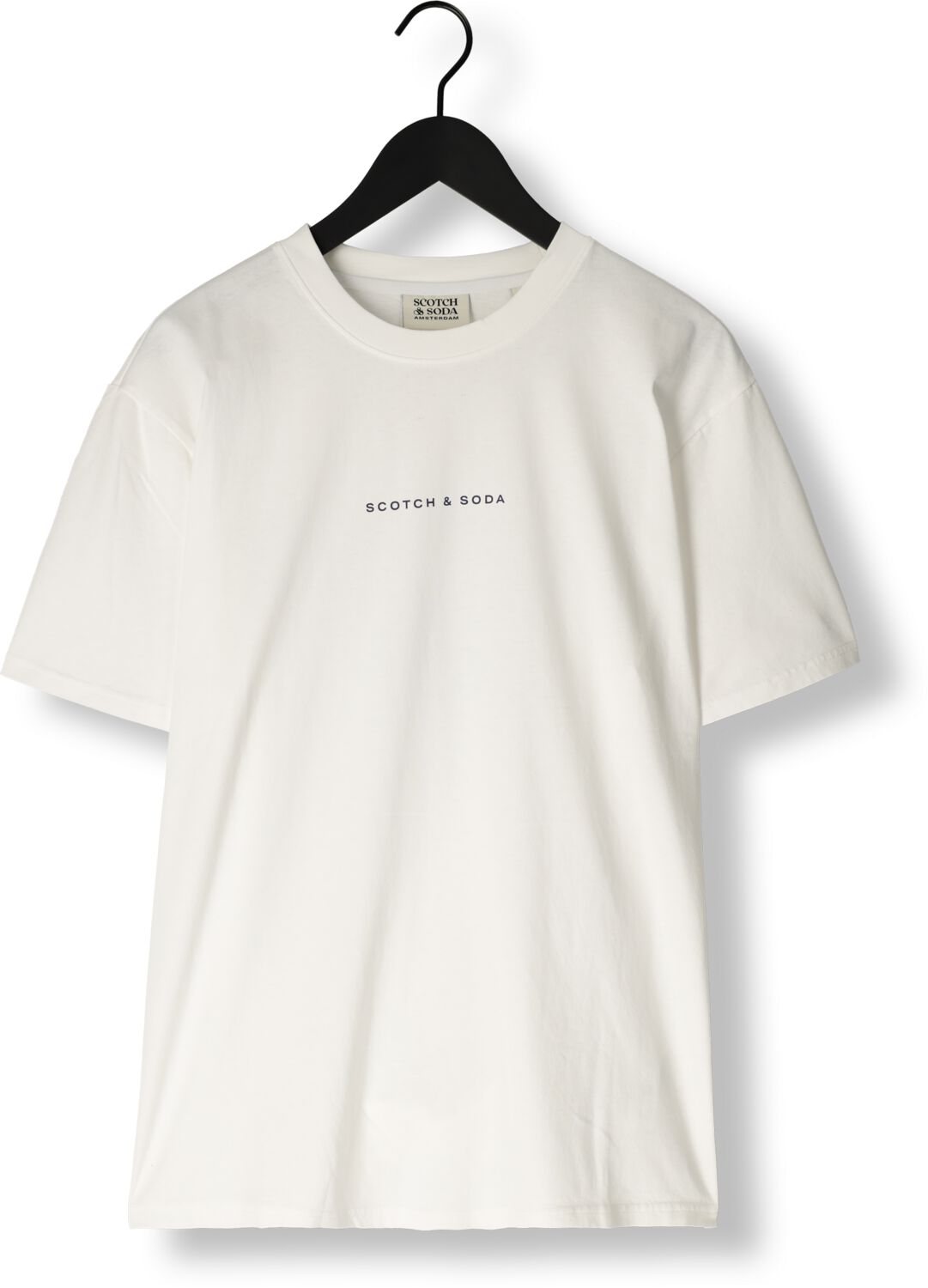 SCOTCH & SODA Heren Polo's & T-shirts Relaxed Fit Applique Artwork T-shirt Wit