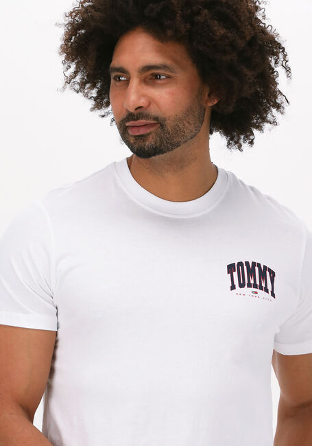Witte TOMMY JEANS T-shirt TJM CHEST COLLEGE GRAPHIC TEE - large