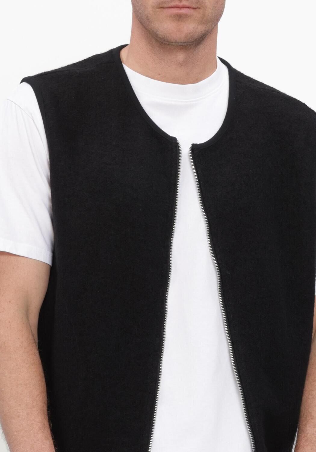 Antraciet RESTER&Ouml;DS Spijkerjas RTKIAN BOILED WOOL VEST - large