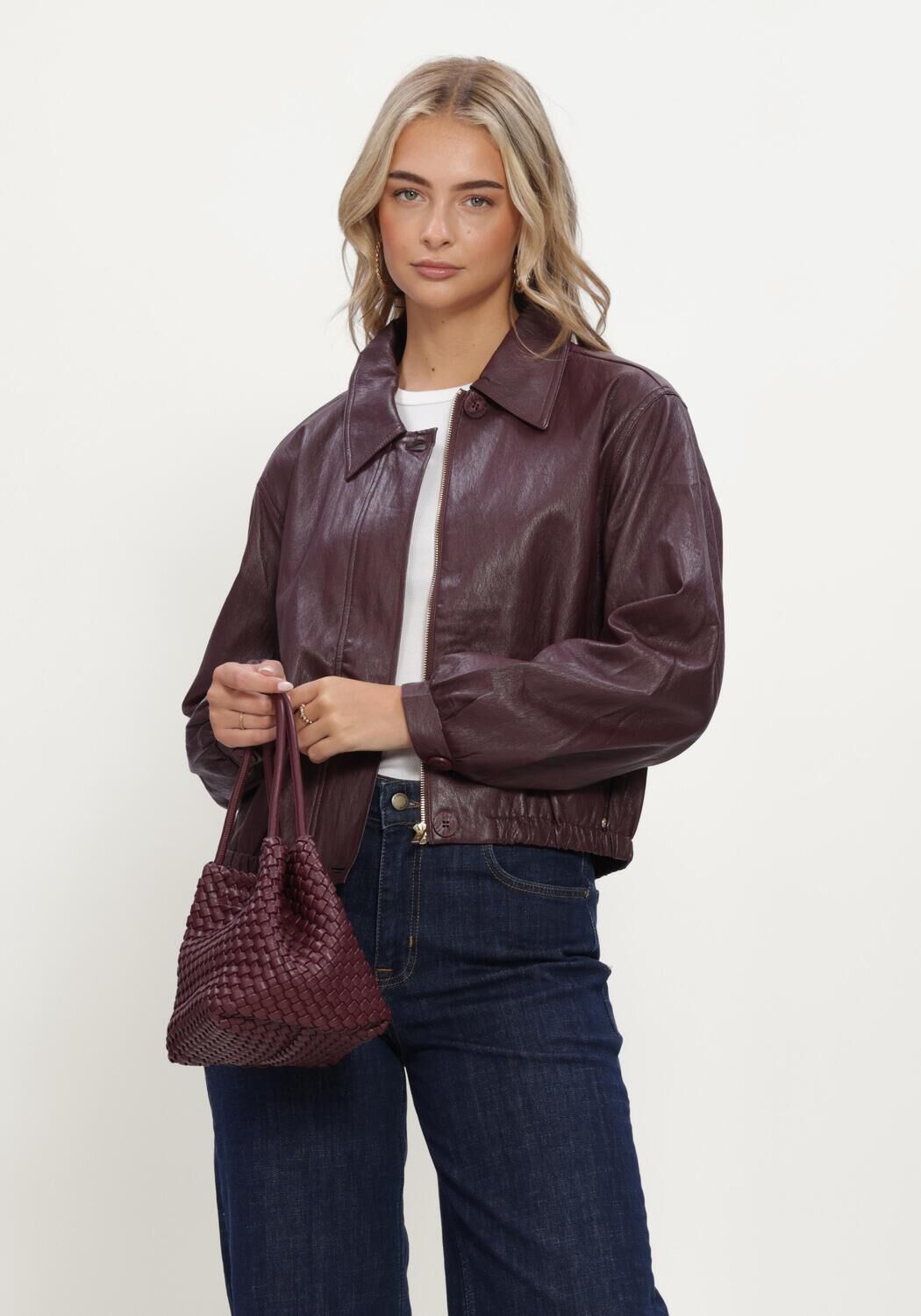 Bordeaux NUKUS Jack DOMINIQUE JACKET PU - large