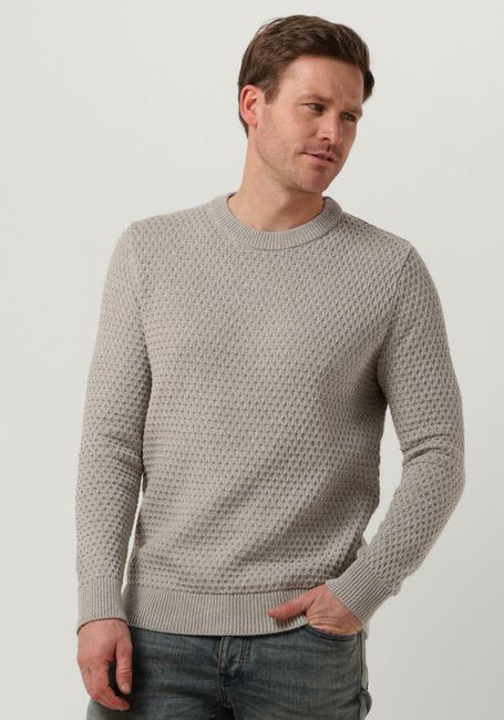 Donkergrijze SELECTED HOMME Trui REMY LS KNIT ALL STU CREW NECK W CAMP - large