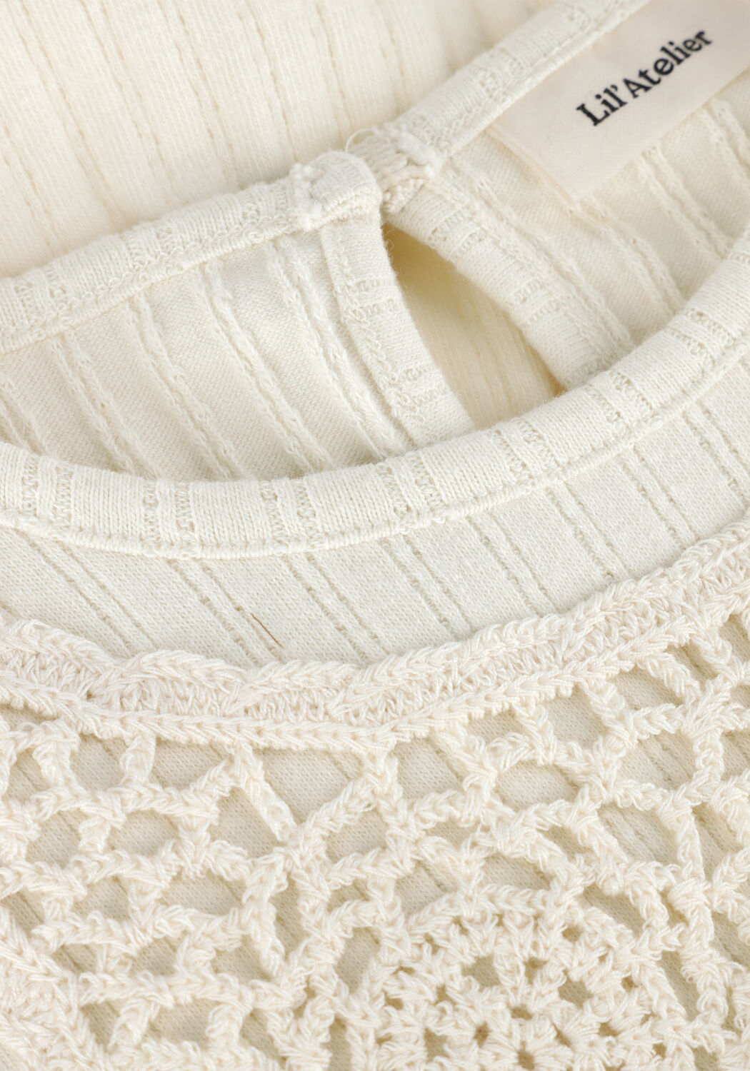 Beige LIL' ATELIER Mini jurk NMFFLORA SS DRESS LIL - large