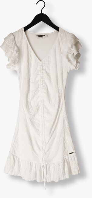 Gebroken wit COLOURFUL REBEL Mini jurk ZORAH BRODERIE MINI DRESS - large