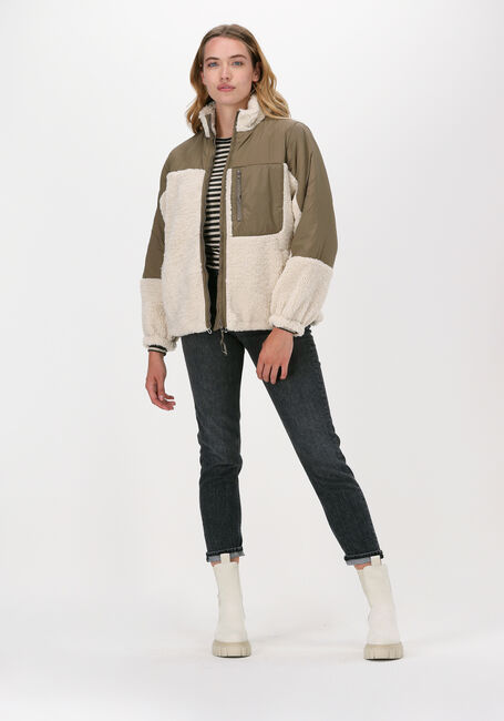 Groene CO'COUTURE Teddy jas TEDDY FLEECE JACKET - large