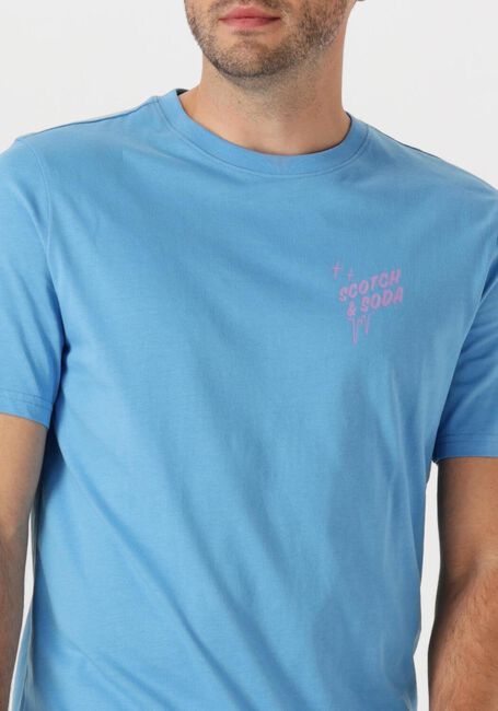 Blauwe SCOTCH & SODA T-shirt REGULAR FIT LEFT CHEST LOGO T-SHIRT - large