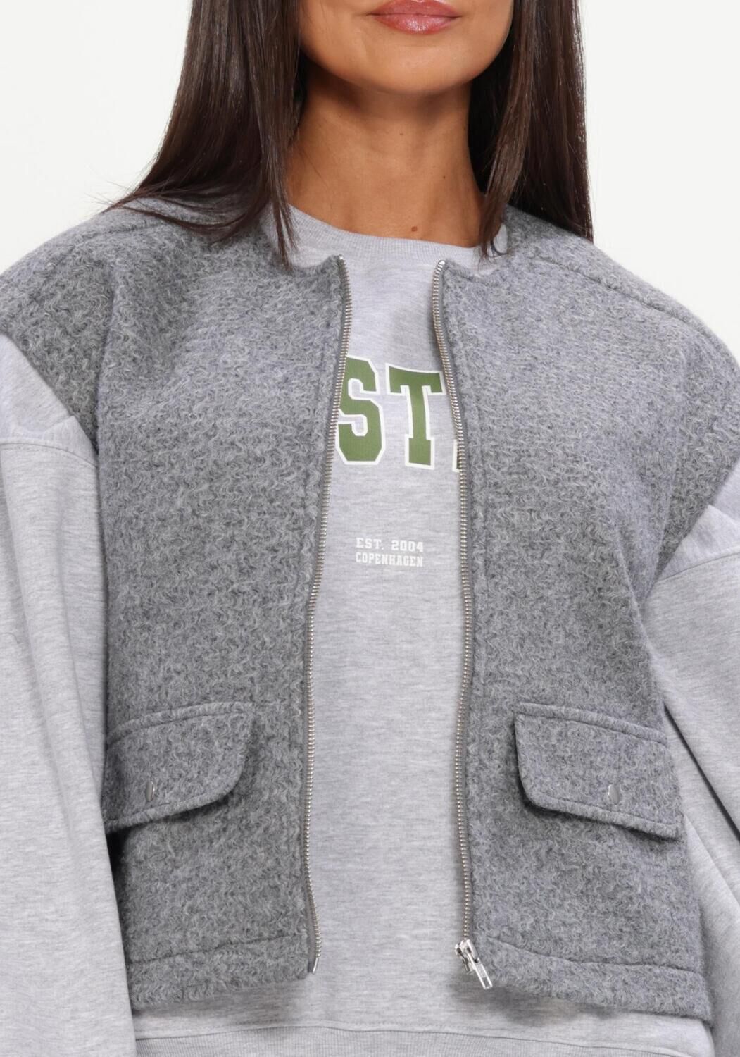 Grijze MODSTR&Ouml;M Truien/vesten BIBBERMD VEST - large